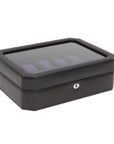 Wolf Windsor 10 Pc Watch Box Black/Purple