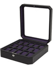 Wolf Windsor 15 Pc Watch Box Black/Purple