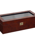 Wolf Savoy 5 Piece Watch Box Burlwood