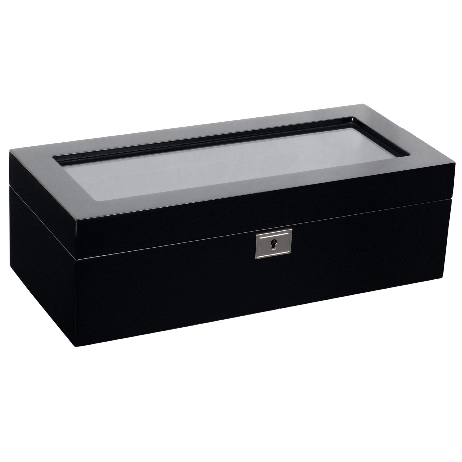 Wolf Savoy 5 Piece Watch Box Black