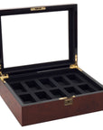 Wolf Savoy 10 Piece Watch Box Burlwood