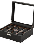 Wolf Roadster 8 Pc Watch Box Black