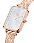 Daniel Wellington Quadro 20x26 Lumine Rose Gold Mother of Pearl White Watch