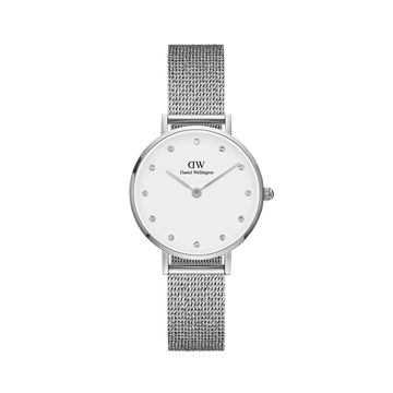 Daniel Wellington Petite 28 Pressed Sterling Lumine Silver & White Watch