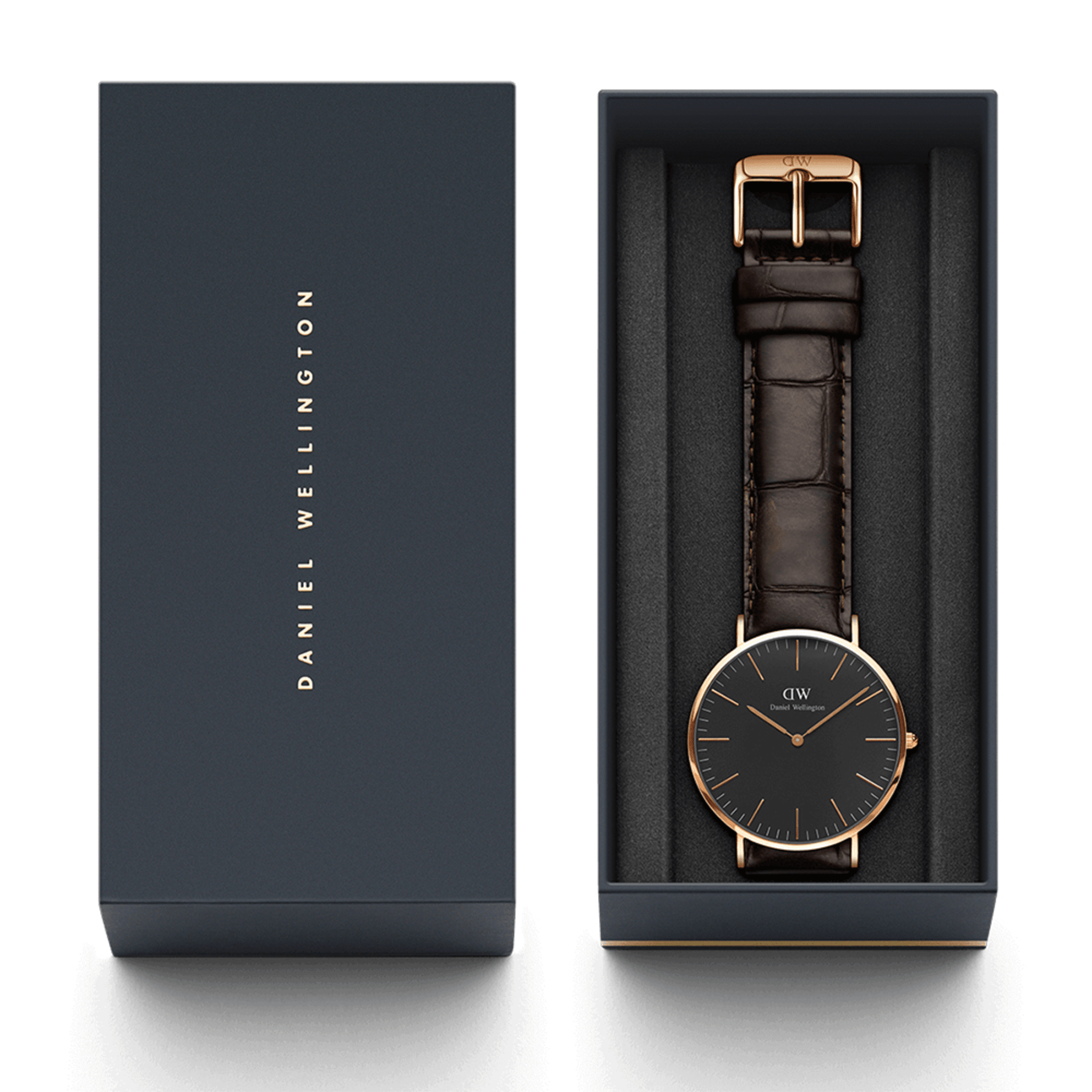 Daniel Wellington Classic 40 York Rose Gold &amp; Black Watch