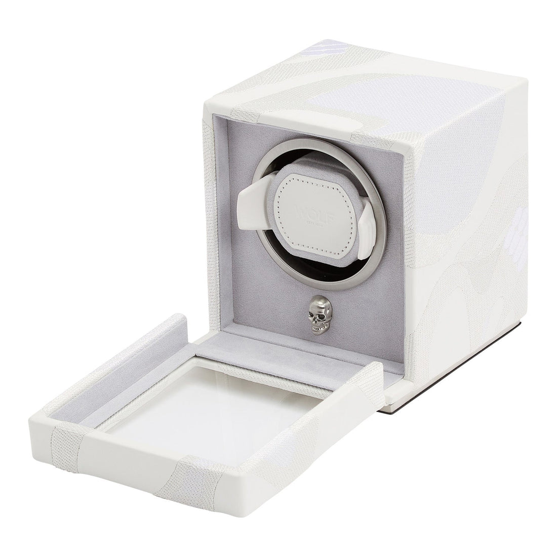 Wolf Memento Mori Single Cub Watch Winder White