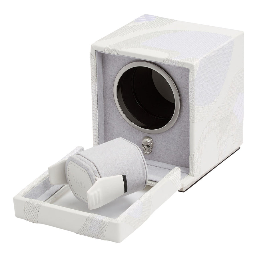 Wolf Memento Mori Single Cub Watch Winder White