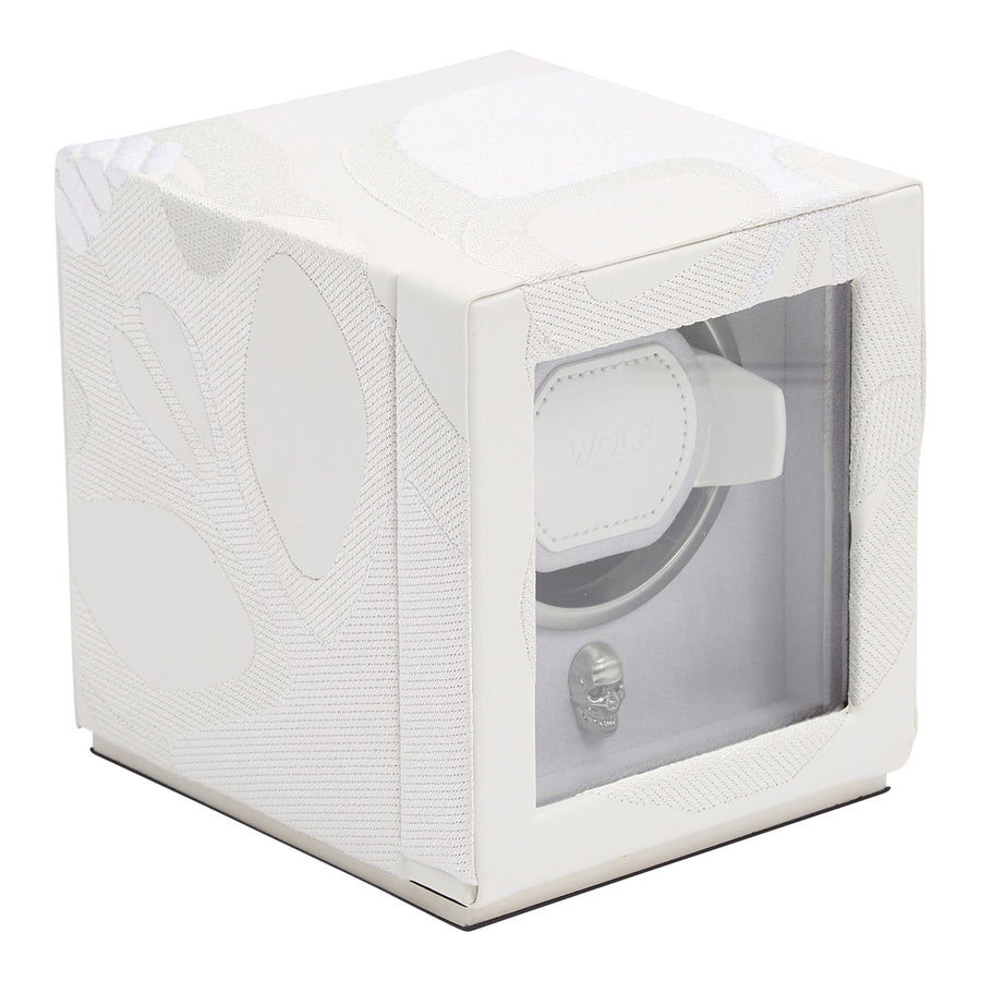 Wolf Memento Mori Single Cub Watch Winder White