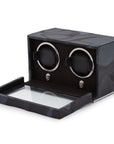 Wolf Memento Mori Double Cub Watch Winder Black