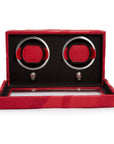 Wolf Memento Mori Double Cub Watch Winder Red