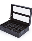 Wolf Memento Mori 10Pc Watch Box Black