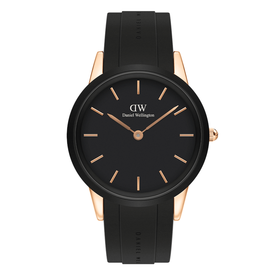 Daniel Wellington Iconic Motion 40 Rose Gold & Black Watch