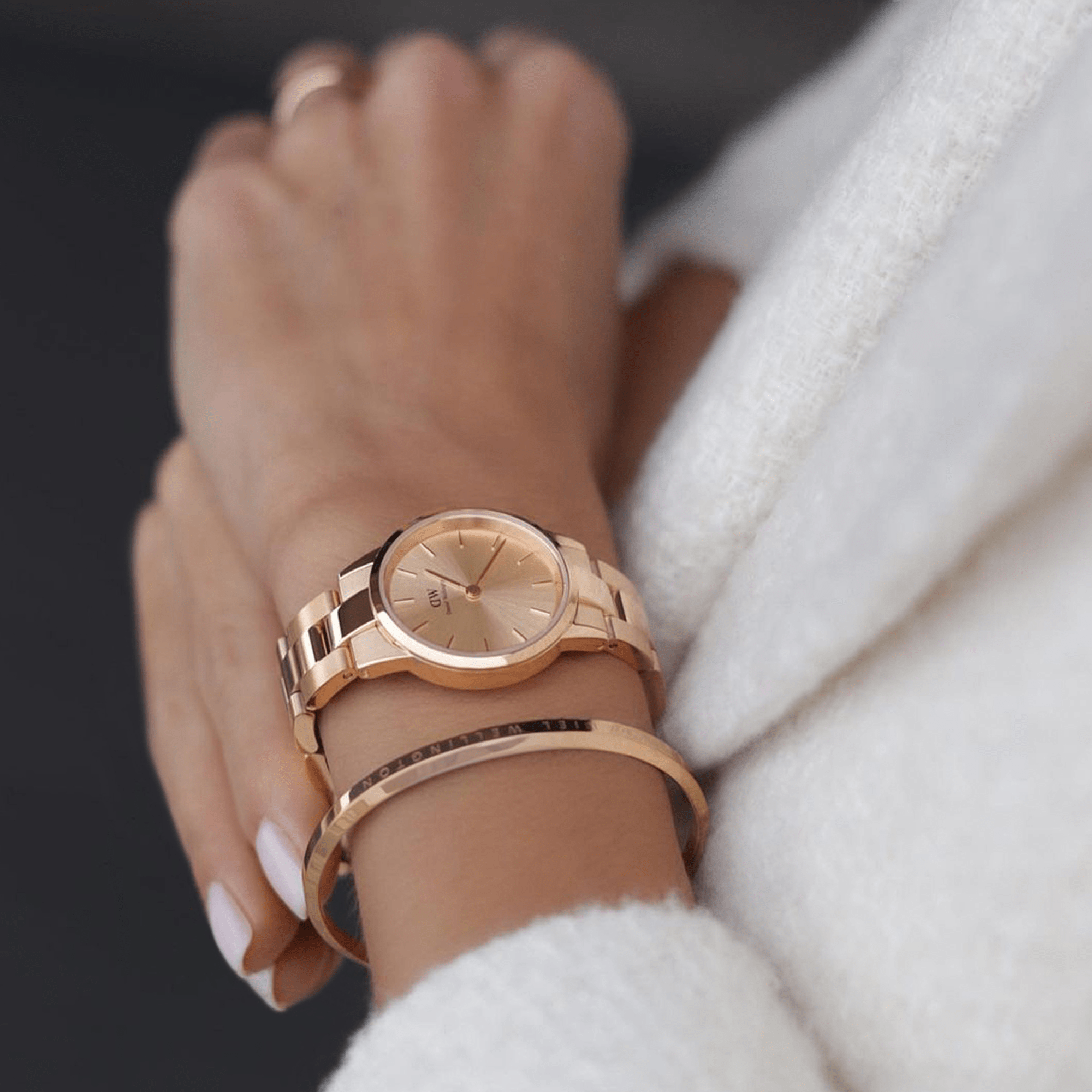 Daniel Wellington Iconic Link Unitone 28 Rose Gold Watch