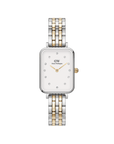 Daniel Wellington Quadro Lumine 20x26 5-Link Gold & Silver White Watch