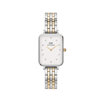 Daniel Wellington Quadro Lumine 20x26 5-Link Gold & Silver White Watch