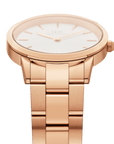 Daniel Wellington Iconic Link 36 Rose Gold & White Watch