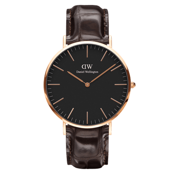 Daniel Wellington Classic 40 York Rose Gold & Black Watch