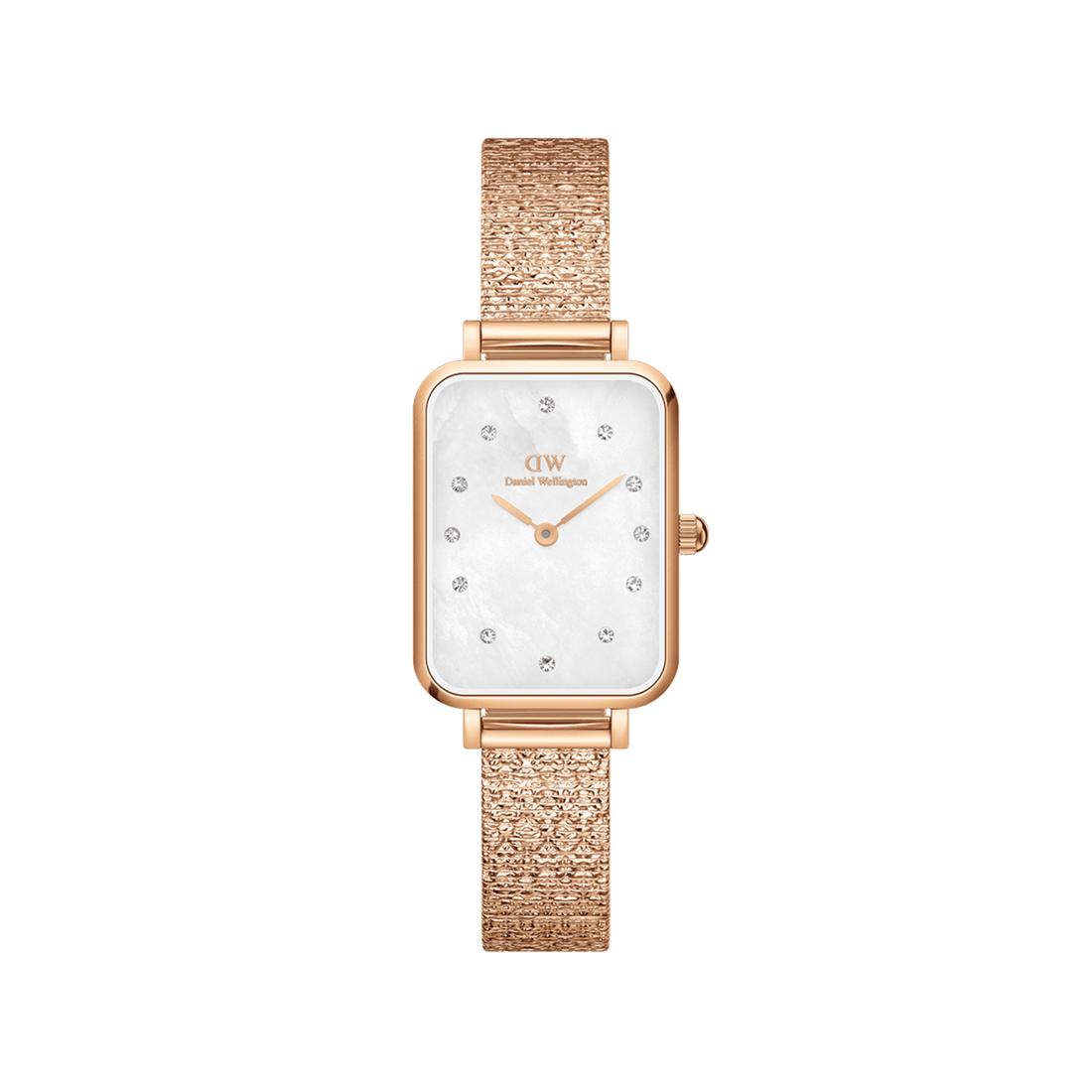 Daniel Wellington Quadro 20x26 Lumine Rose Gold Mother of Pearl White Watch