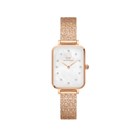 Daniel Wellington Quadro 20x26 Lumine Rose Gold Mother of Pearl White Watch