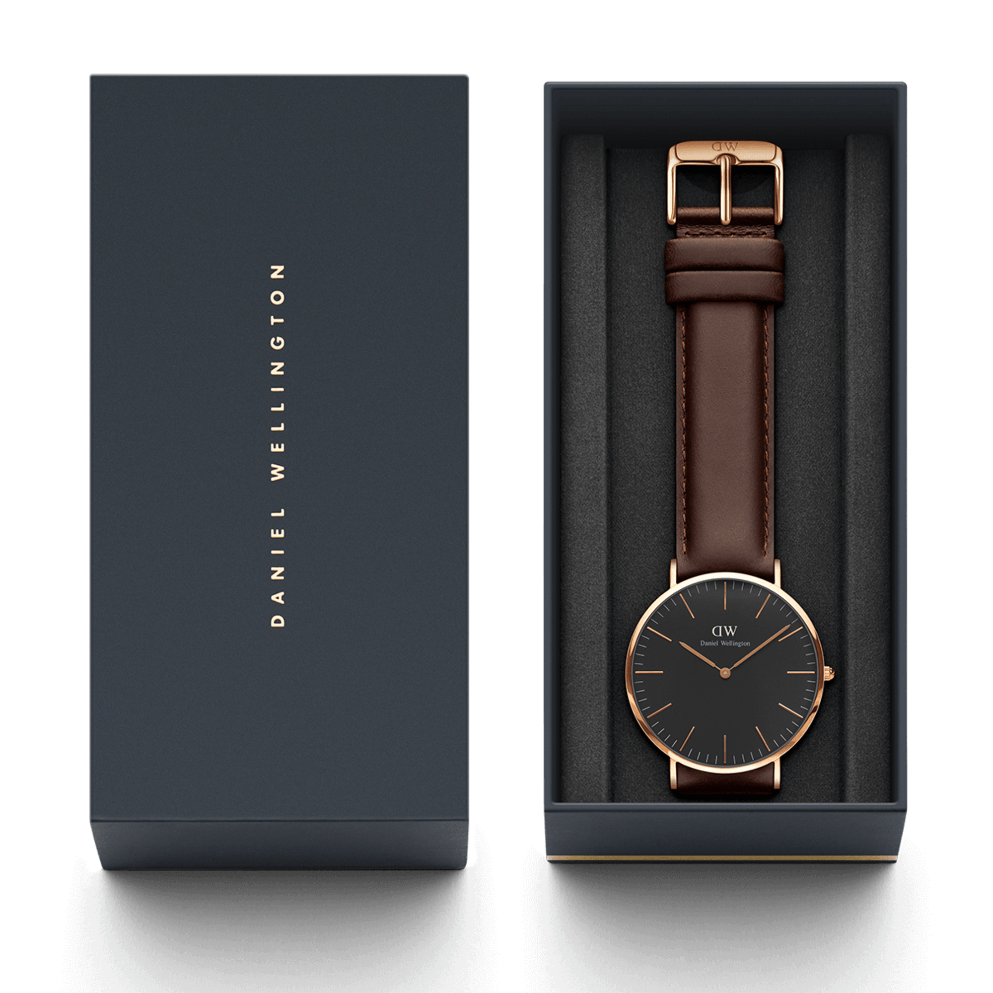 Daniel Wellington Classic 40 Bristol Rose Gold &amp; Black Watch