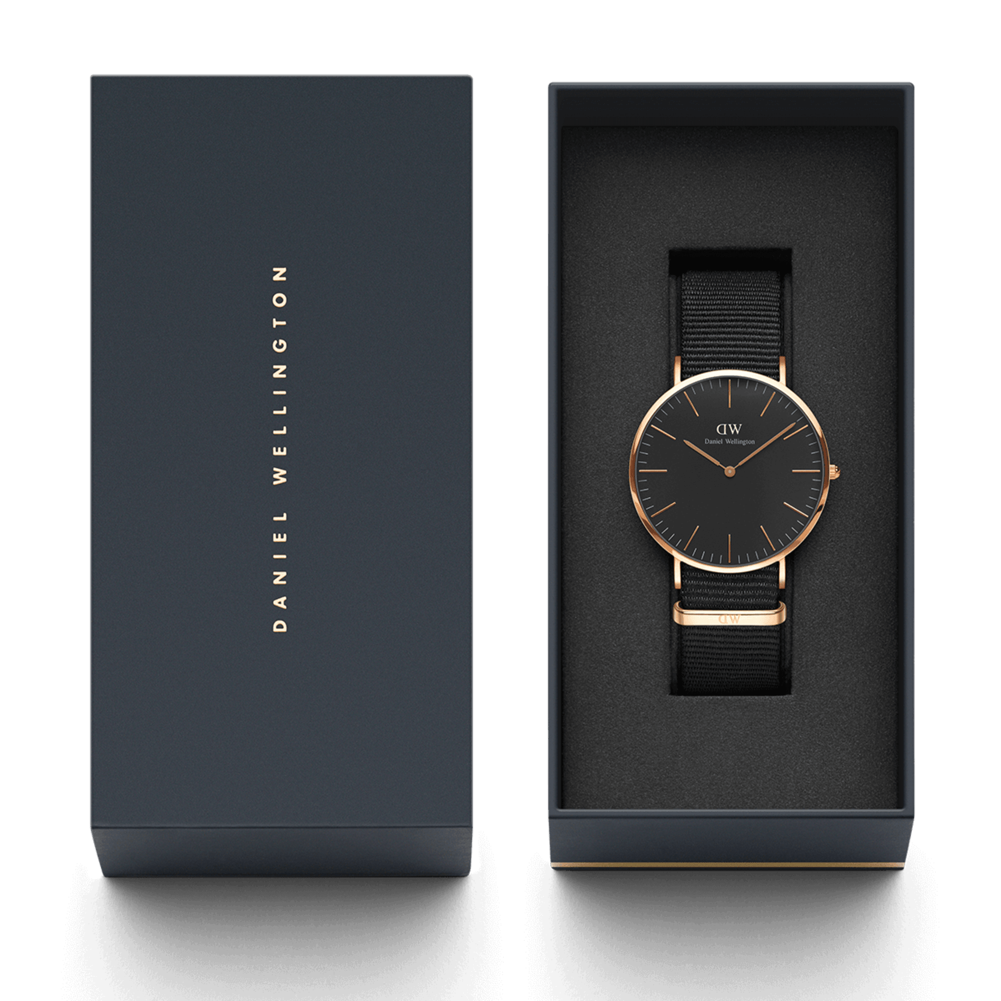 Daniel Wellington Classic 40 Cornwall Rose Gold &amp; Black Watch