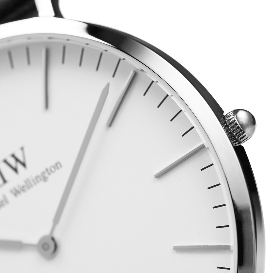 Daniel Wellington Classic 40 Sheffield Silver & White Watch