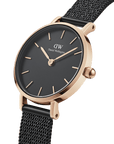 Daniel Wellington Petite 24 Pressed Ashfield Rose Gold & Black Watch