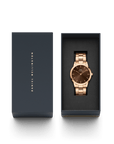 Daniel Wellington Iconic Link Amber 40 Rose Gold & Brown Watch