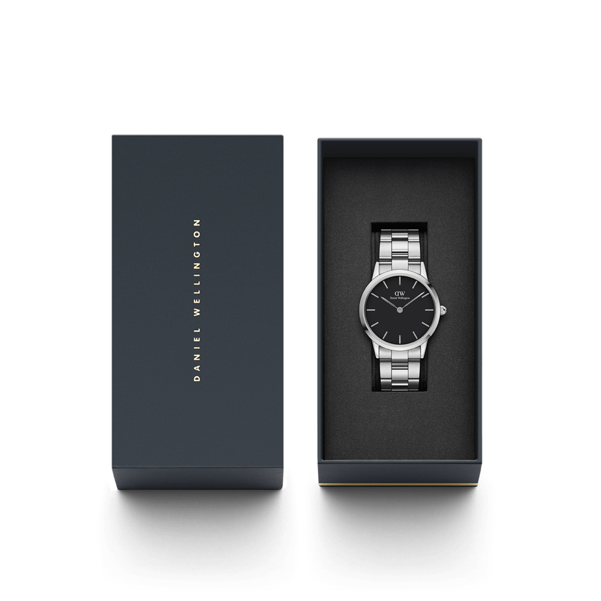 Daniel Wellington Iconic Link 36 Silver &amp; Black Watch