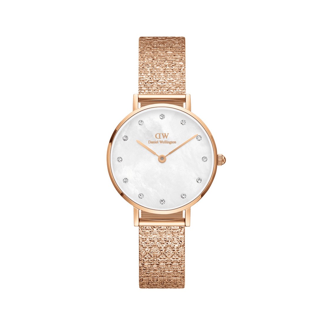 Daniel Wellington Petite 28 Lumine Rose Gold Mother of Pearl White Watch