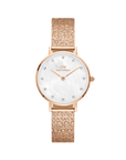 Daniel Wellington Petite 28 Lumine Rose Gold Mother of Pearl White Watch