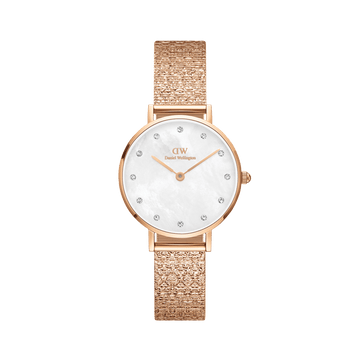 Daniel Wellington Petite 28 Lumine Rose Gold Mother of Pearl White Watch