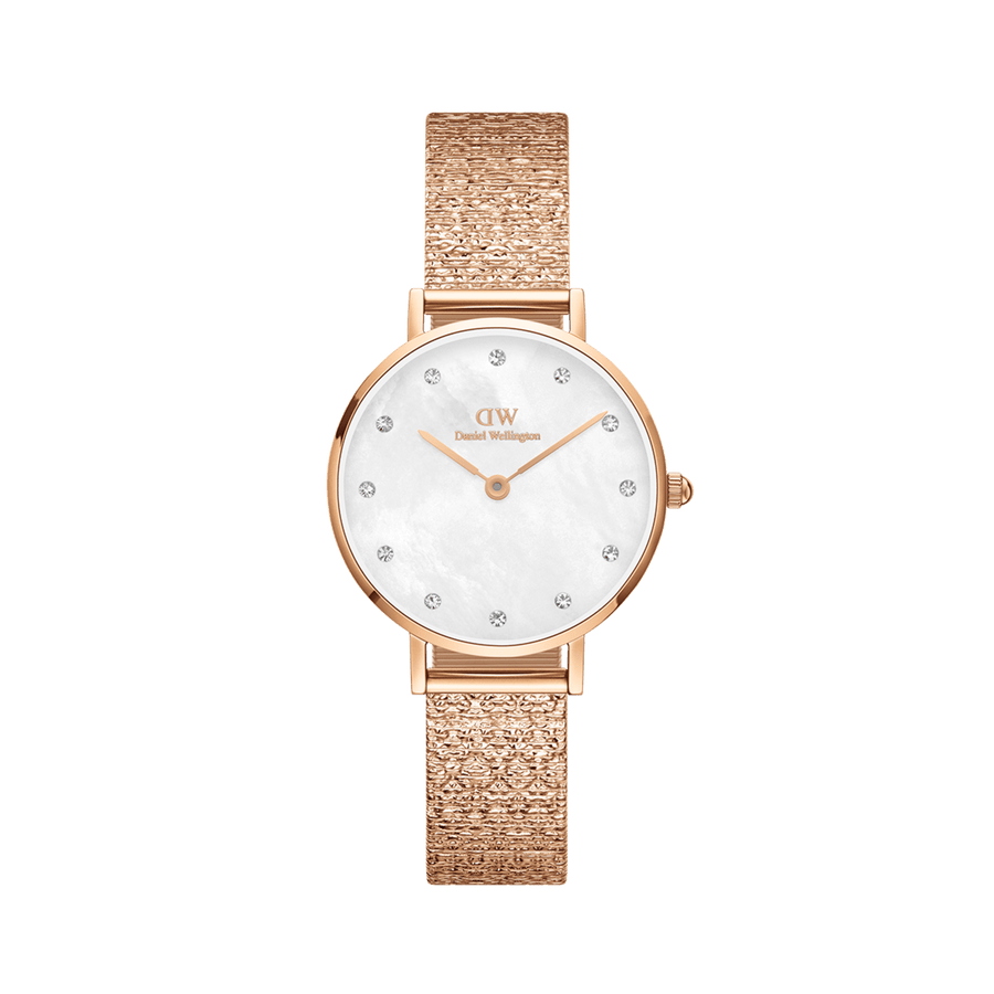 Daniel Wellington Petite 28 Lumine Rose Gold Mother of Pearl White Watch