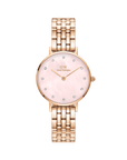 Daniel Wellington Petite Lumine 28 5-Link Rose Gold & Mother of Pearl Pink Watch