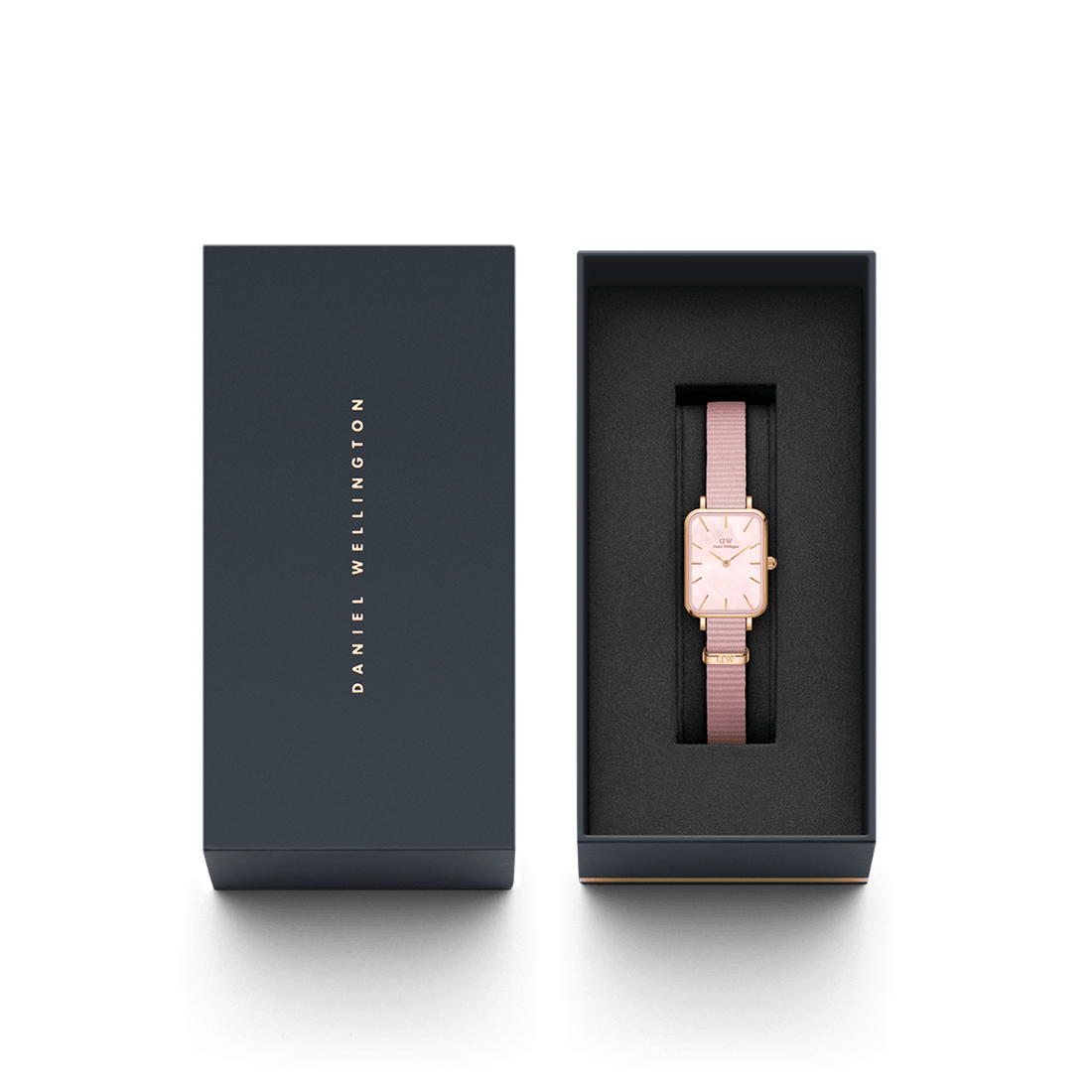 Daniel Wellington Quadro 20X26 Coral Rose Gold Mother of Pearl Watch