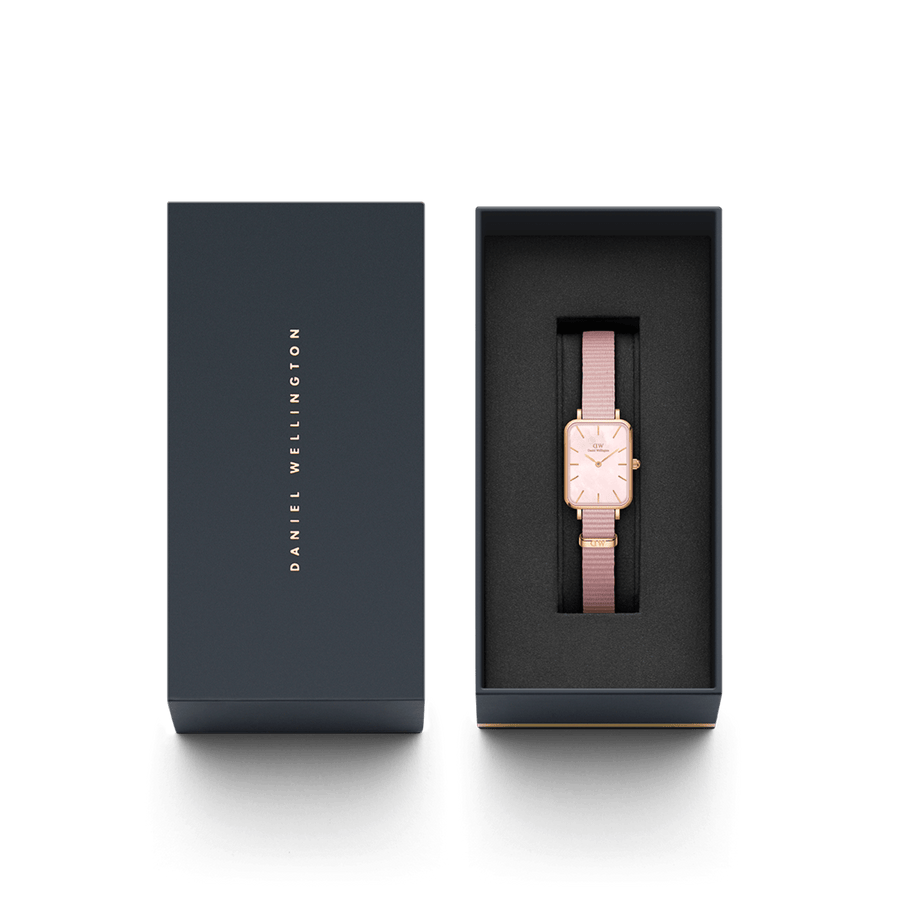 Daniel Wellington Quadro 20X26 Coral Rose Gold Mother of Pearl Watch