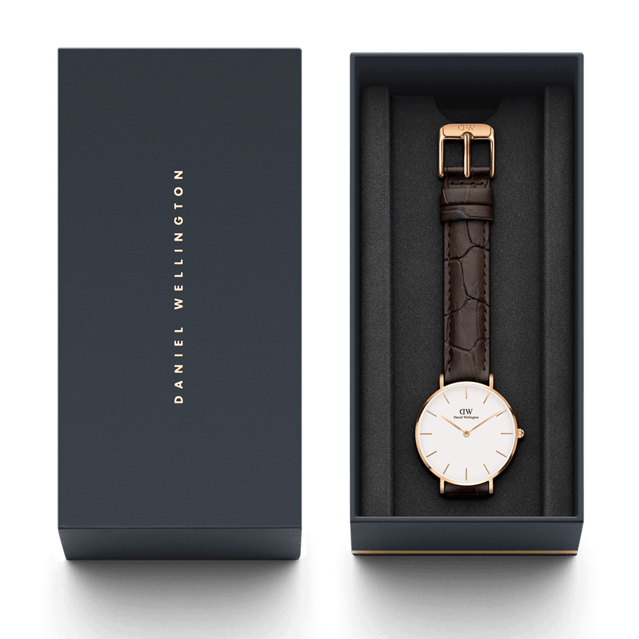 Daniel Wellington Petite 32 York Rose Gold & White Watch