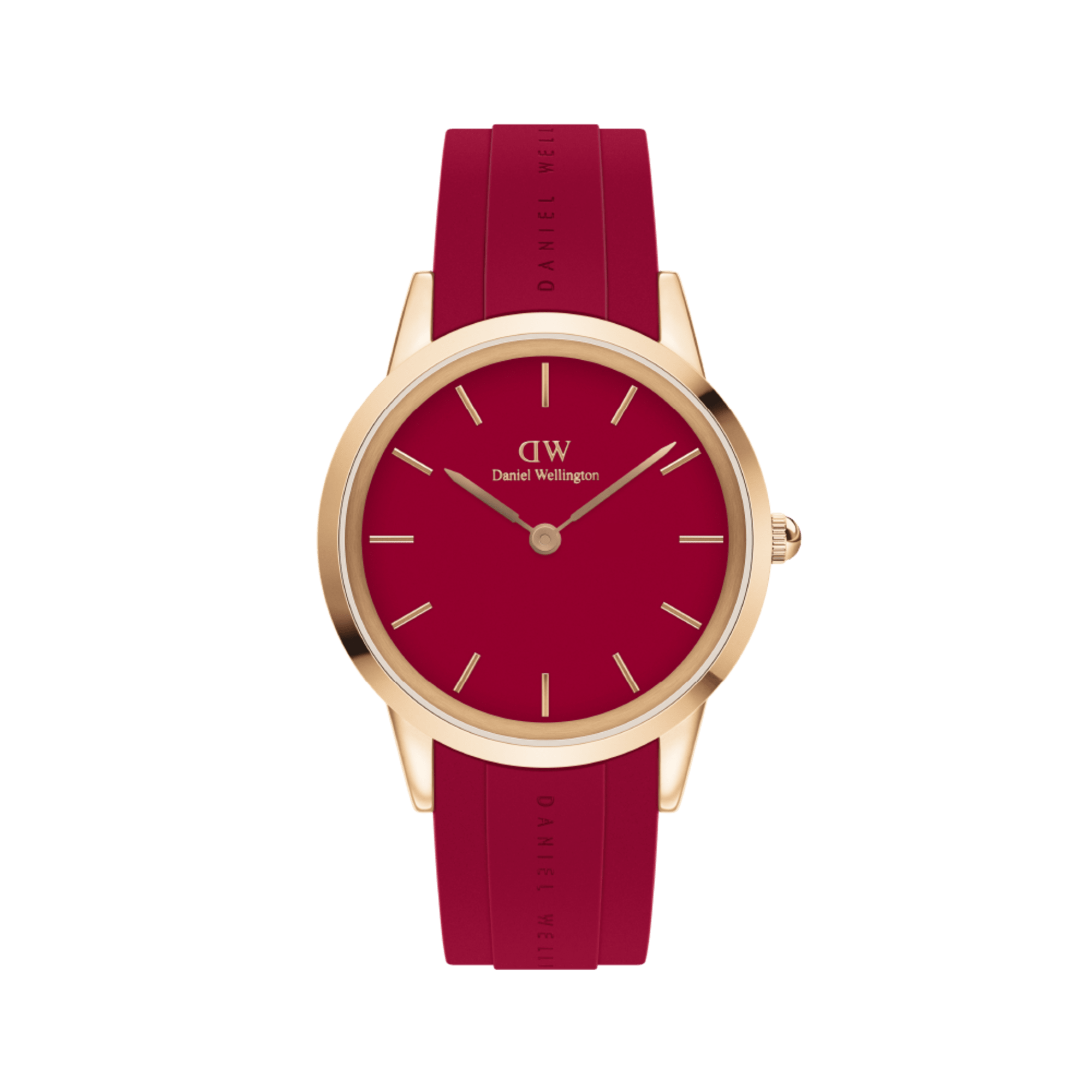 Daniel Wellington Iconic Motion Ruby 40 Rose Gold Red Watch