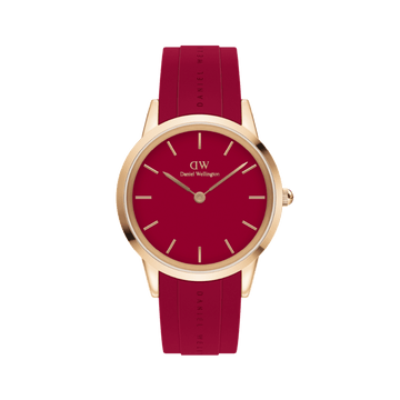 Daniel Wellington Iconic Motion Ruby 40 Rose Gold Red Watch