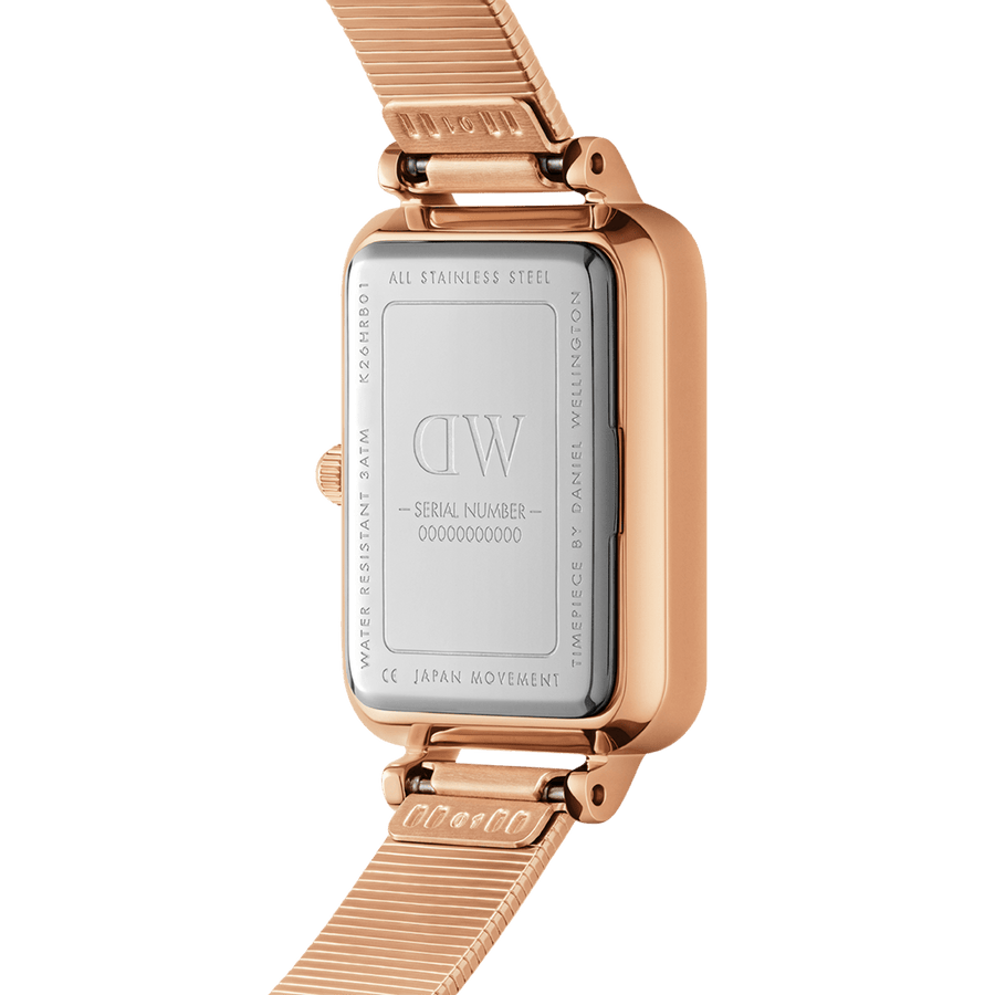 Daniel Wellington Quadro 20x26 Lumine Rose Gold Mother of Pearl Black Watch