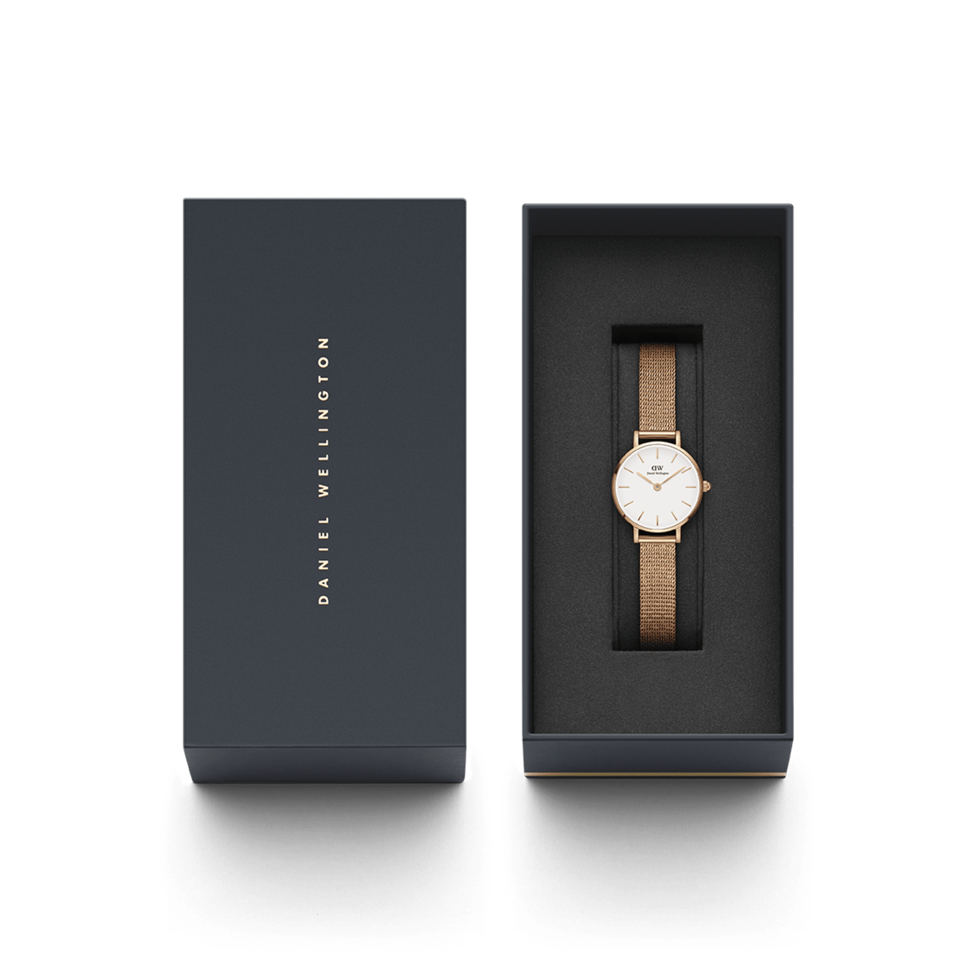 Daniel Wellington Petite 24 Pressed Melrose Rose Gold &amp; White Watch