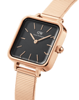 Daniel Wellington Quadro Studio 22x22 Rose Gold & Black Watch