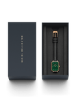 Daniel Wellington Quadro 20X26 Pressed Sheffield Rose Gold & Green Watch