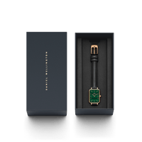 Daniel Wellington Quadro 20X26 Pressed Sheffield Rose Gold & Green Watch