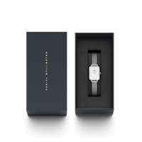 Daniel Wellington Quadro 20X26 Pressed Sterling Lumine Silver & White Watch