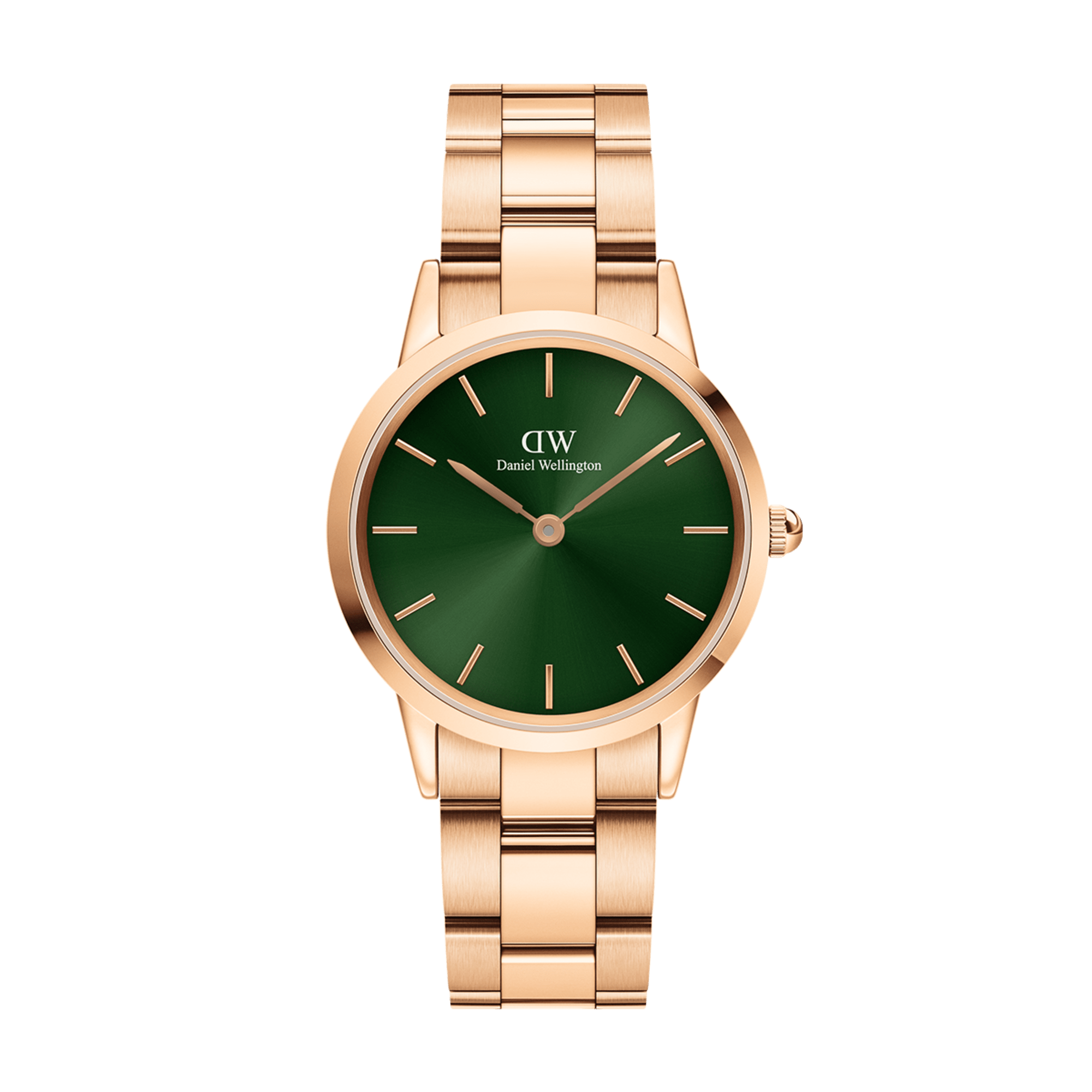 Daniel Wellington Iconic Link Emerald 36 Rose Gold &amp; Green Watch