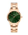 Daniel Wellington Iconic Link Emerald 36 Rose Gold & Green Watch