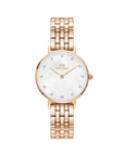 Daniel Wellington Petite Lumine 28 5-Link Rose Gold & Mother of Pearl White Watch