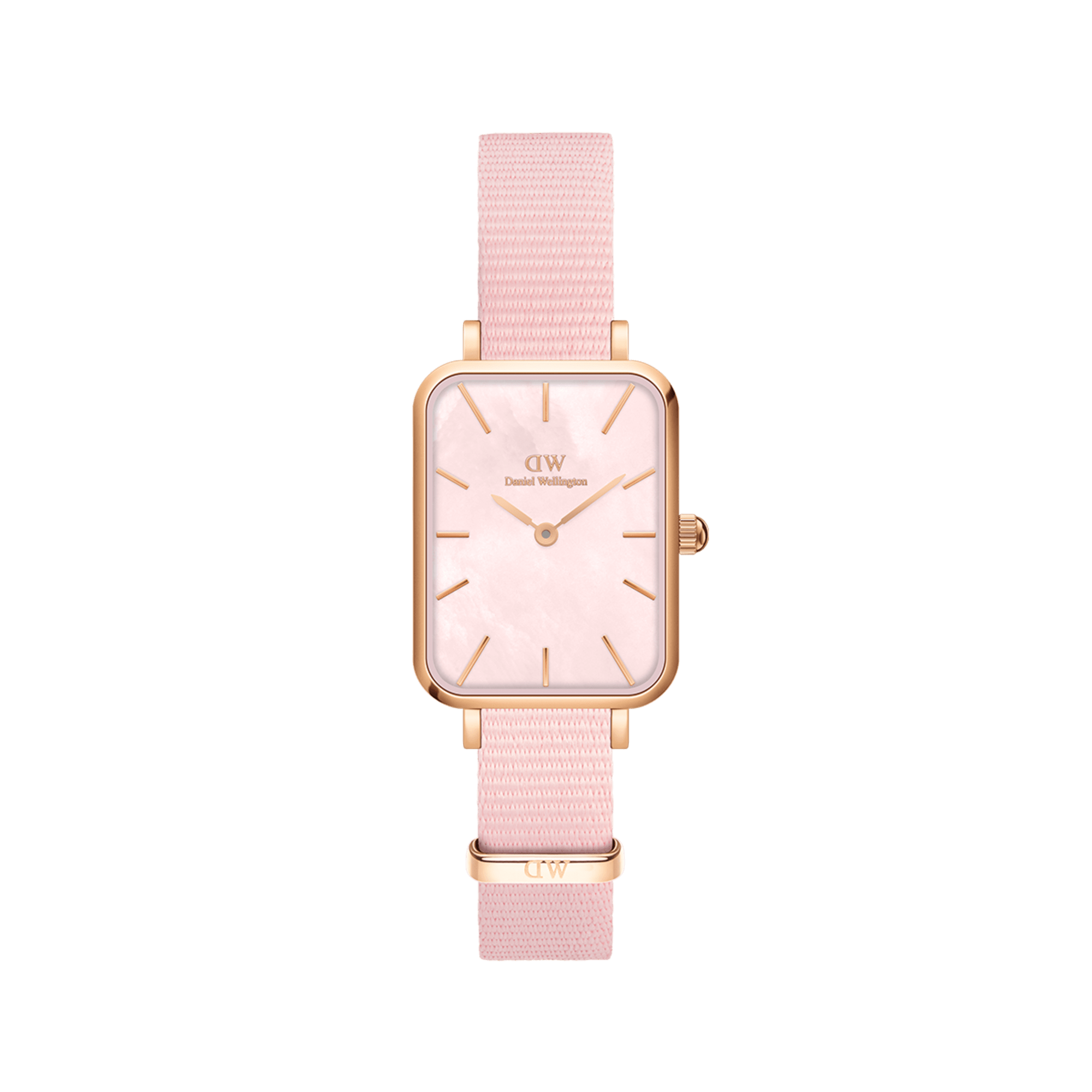 Daniel Wellington Quadro 20X26 Coral Rose Gold Mother of Pearl Watch