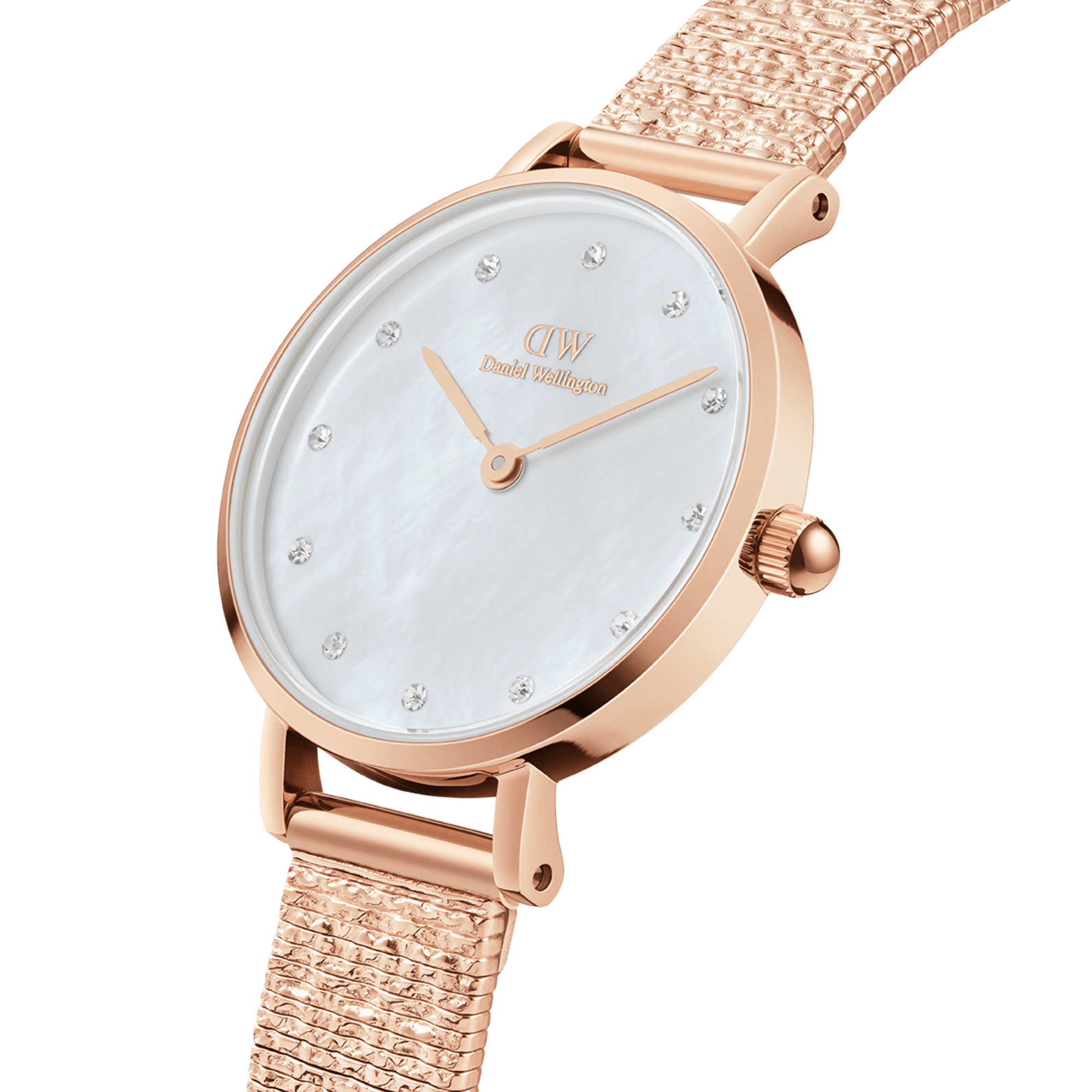 Daniel Wellington Petite 28 Lumine Rose Gold Mother of Pearl White Watch